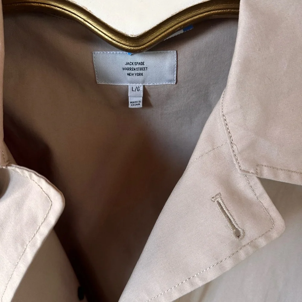 Jack Spade Men's Khaki Trench Coat - Picture 2 of 8